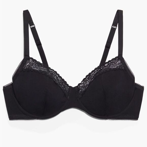 SAVAGE X FENTY Cotton Unlined Bra 38B Caviar NWT in packaging - Picture 4 of 7